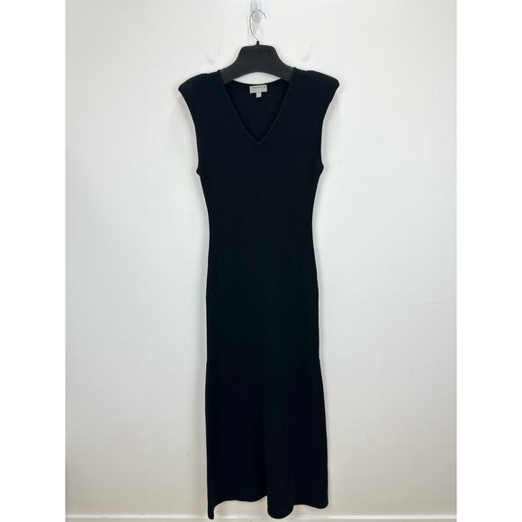 NEW J.Crew Spring Street Featherweight Cashmere V Neck Sweater Dress Black Small - Picture 5 of 13